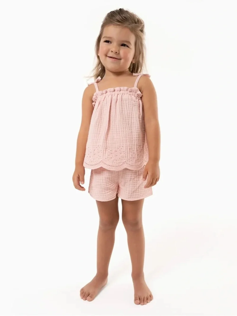 NWOT Modern Moments By Gerber Toddler Girl Casual Cotton Gauze Outfit Set, 4T